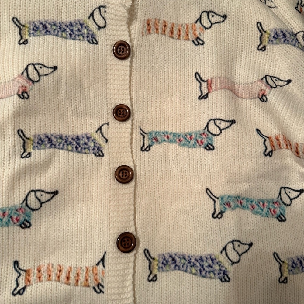 Dachshund Patterned Cardigan